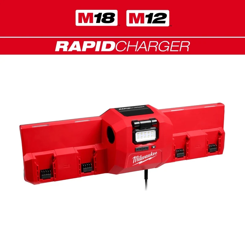 Chargeur de batterie - Chargeur rapide Milwaukee M18 et M12 Gangbox, 48-59-1804